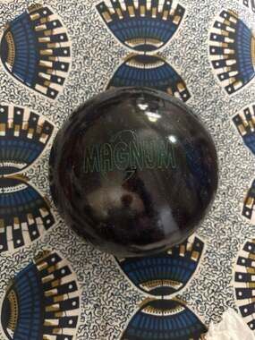 Vintage Ebonite Magnum Black Sparkle Pre-Drilled Bowling Ball
